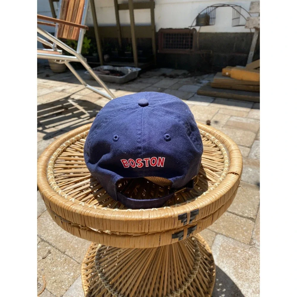 Bay State Apparel Boston Navy Blue Embroidered Dad Hat Strapback Baseball Cap